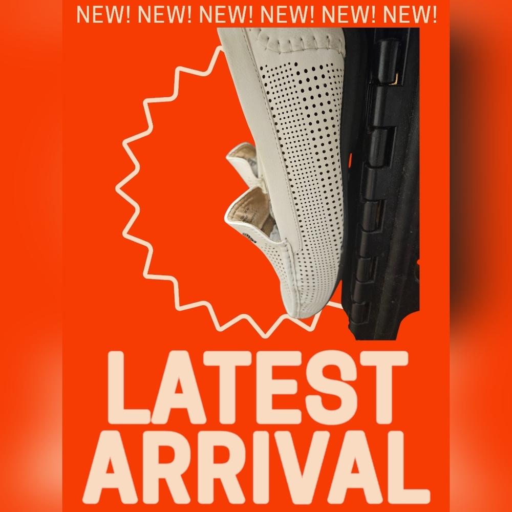 Stacy Adams Cream Perforated Slip-Ons